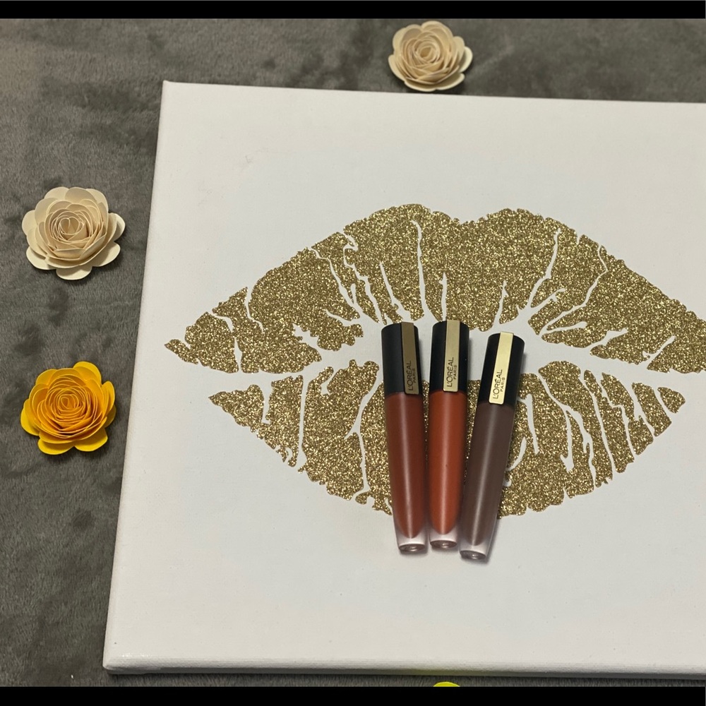 Bundle of 3 Lip MatteColor& GoldLip Glitter Canvas - Picture 3 of 8